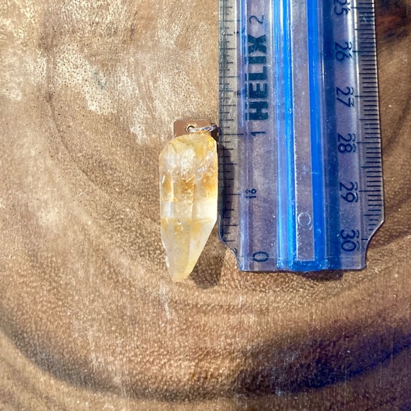 Crazy Lace Agate Bracelet & Peach Lemurian Quartz Pendant Set - Picture 5 of 7